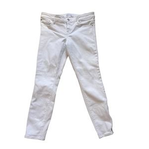 Express White Ankle Stella Regular Fit Low Rise Denim Jeans
